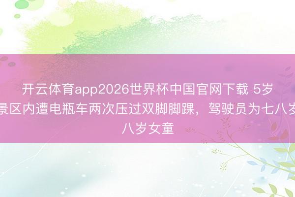 开云体育app2026世界杯中国官网下载 5岁男童景区内遭电瓶车两次压过双脚脚踝，驾驶员为七八岁女童